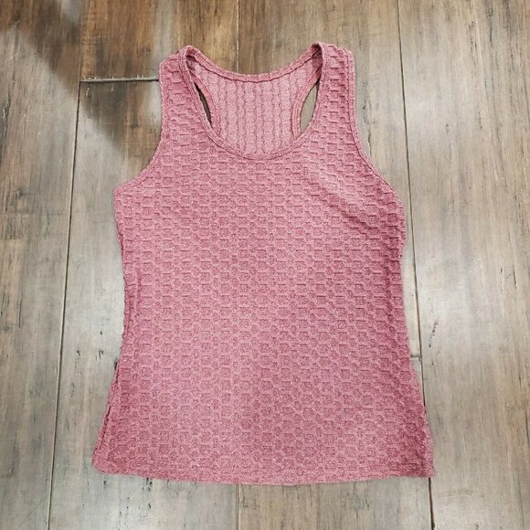 unknown Tops - Womens Quilted Burgandy Tank Top Size L/XL Light Weight Summer Top Shirt